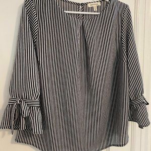 Black and White Blouse